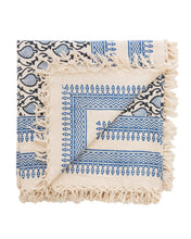 Load image into Gallery viewer, Blue &amp; White Patterned Tablecloth
